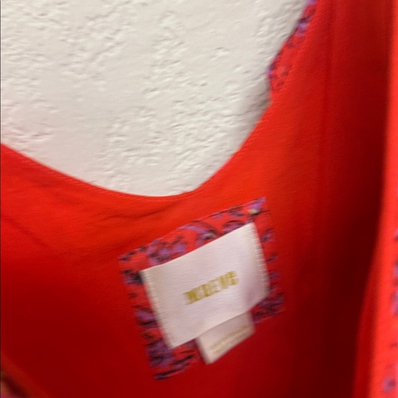 Anthropologie Floral Grecia Ruffle Dress by Maeve, Red Motif, Size 6 - Picture 4 of 4